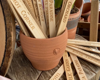 Personalised bamboo plant label sticks perfect for marking vegetable or flower seed sowings