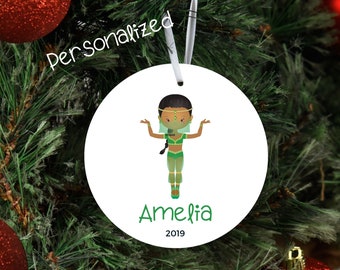 Personalized Arabian Nutcracker Ornament - Round White Ornament - Dance gift for girls - Recital gift - Christmas Ornament