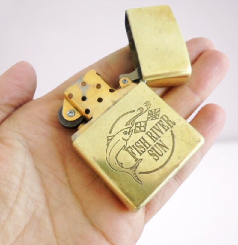 ZIPPO LIGHTER I XIV in Solid Brass 1998 for South Africa Fish Etsy