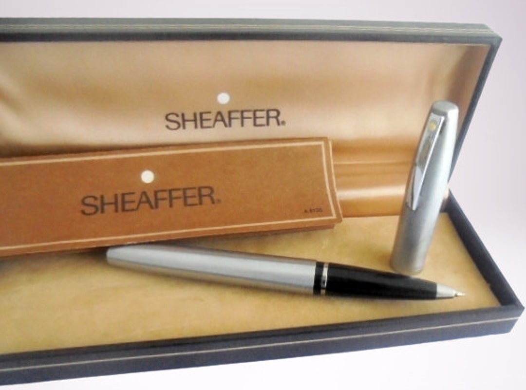Sheaffer Imperial 444 Ball Pen In Steel White Dot In Gift Box Etsy Uk