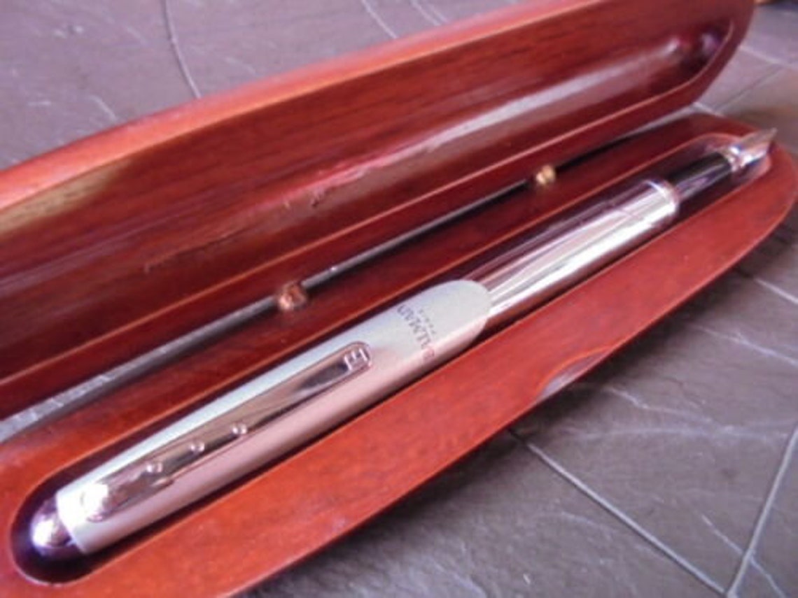 PIERRE BALMAIN fountain pen in steel Original in gift box Etsy