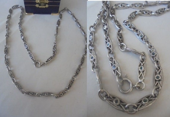 Heavy NECKLACE in SILVER STERLING 925 Liberty styl