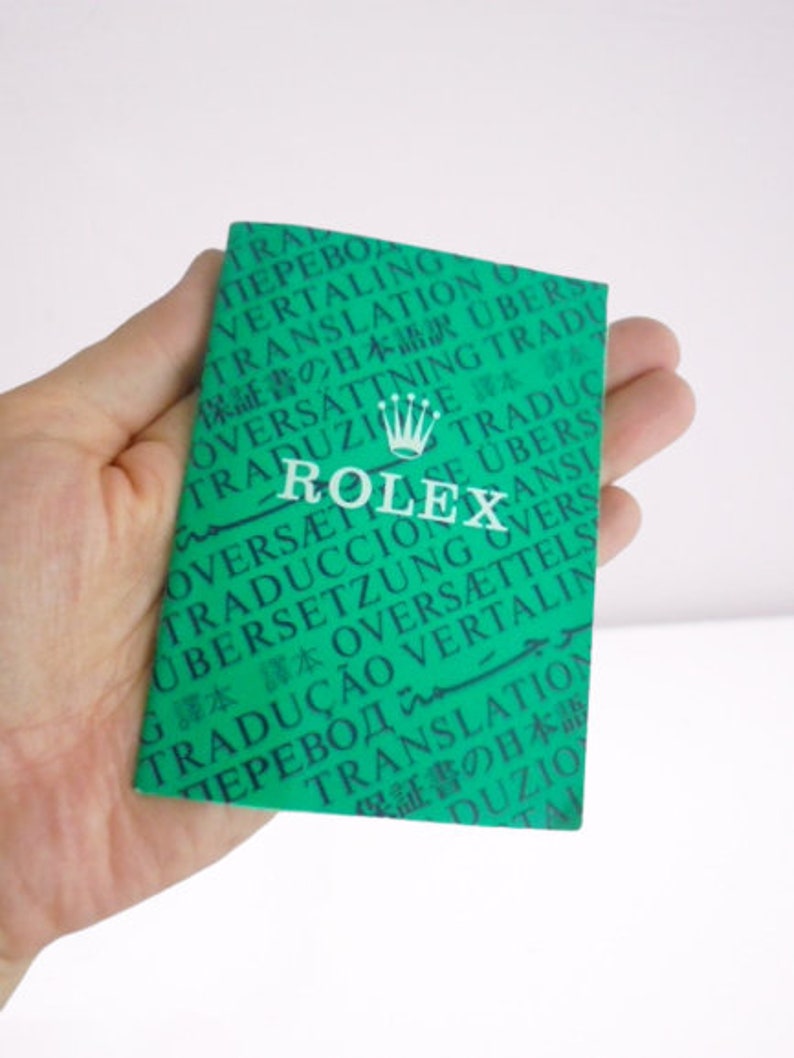 ROLEX Oyster Watch Booklet Certificate Certification for Etsy