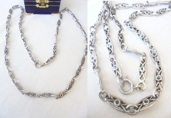 Heavy NECKLACE in SILVER STERLING 925 Liberty styl