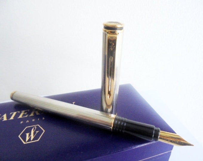 WATERMAN MAESTRO Fountain Pen in Steel Original in Gift Box - Etsy