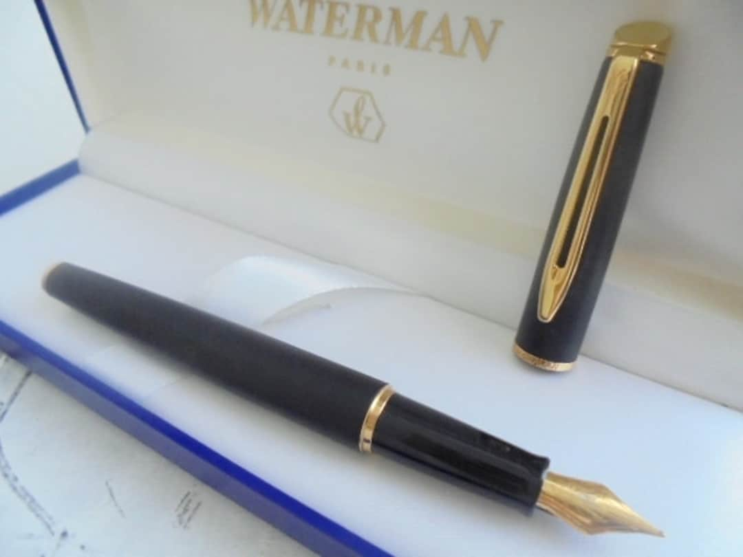 fountain　black　gold　and　pen　Etsy　in　HEMISPHERE　In　日本　WATERMAN　matte