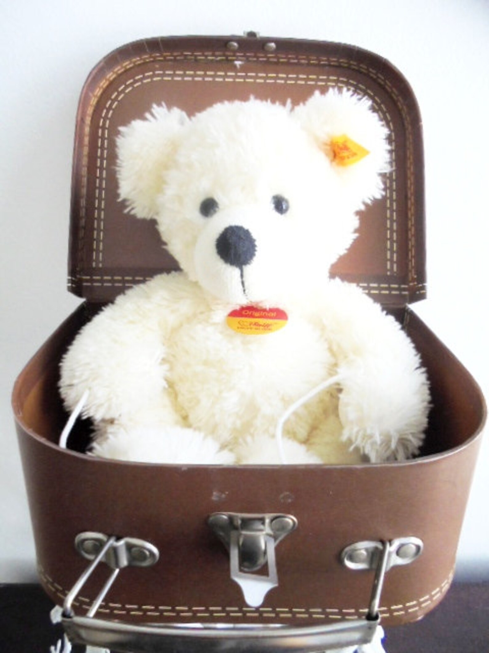 STEIFF Germany LOTTE with suitcase white polar bear teddy bear | Etsy