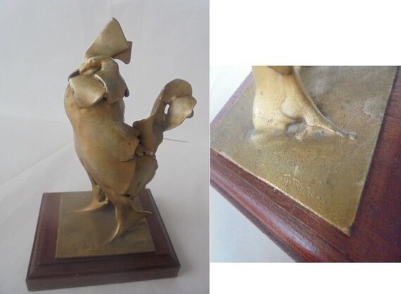 Tommaso Restelli Il Gallo The Rooster Sculpture Bronze Etsy