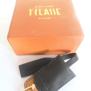 Alviero Martini Prima Classe Beige Leather Keychain