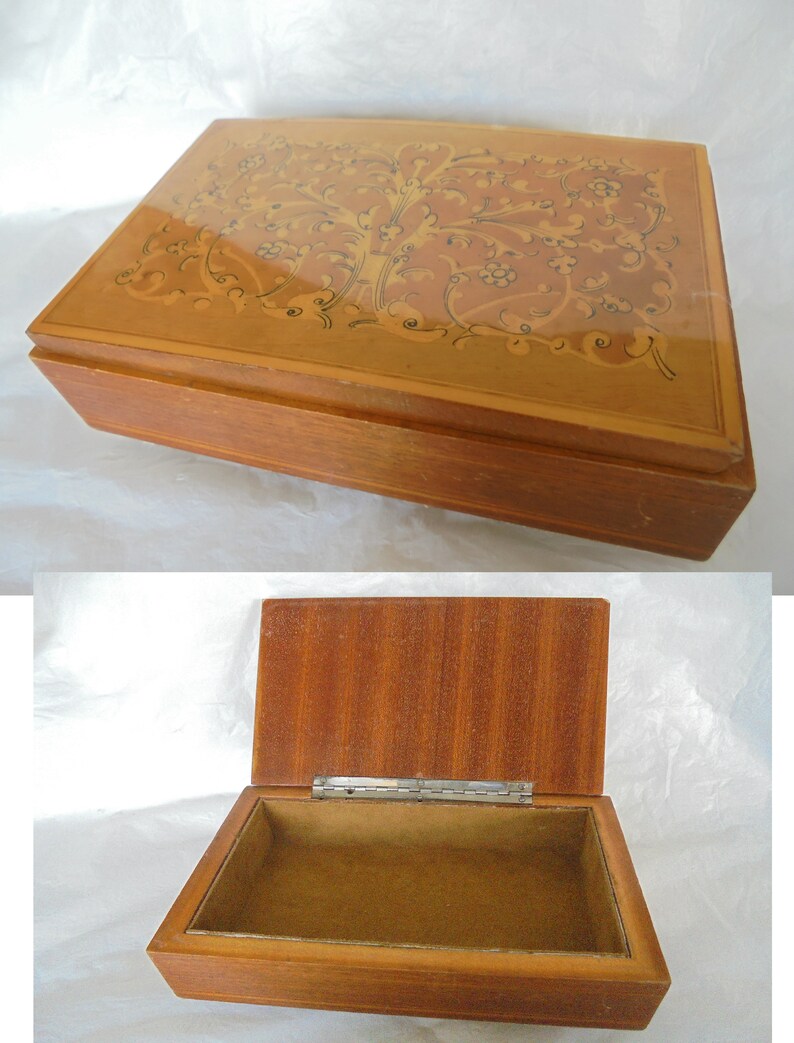 Sorrento Inlaid WOOD JEWELRY BOX Italy Original From 1960s Etsy