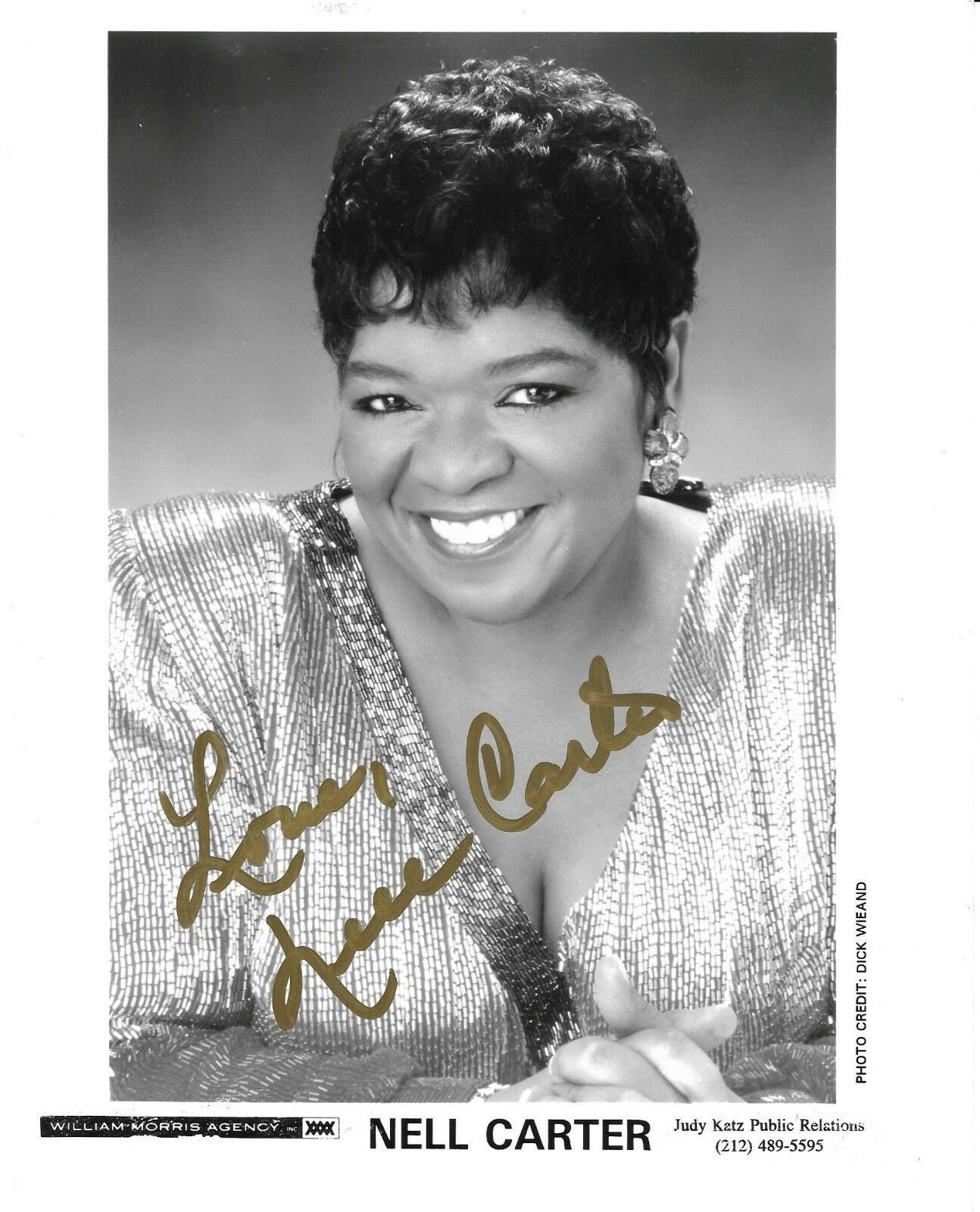NELL CARTER Original hand signed AUTOGRAPH on photo Etsy
