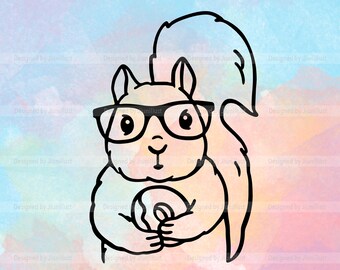 squirrel wearing glasses