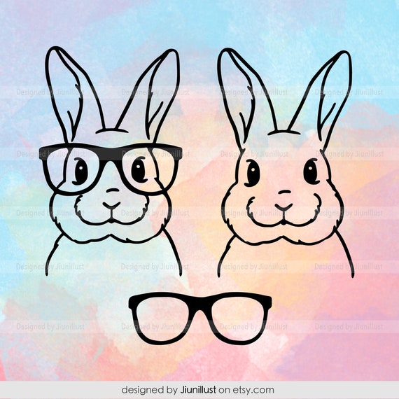 Free Free Bunny Face With Glasses Svg 705 SVG PNG EPS DXF File