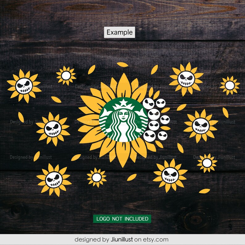 Download Sunflower Starbucks Full Wrap for Venti Cold Cup Halloween ...