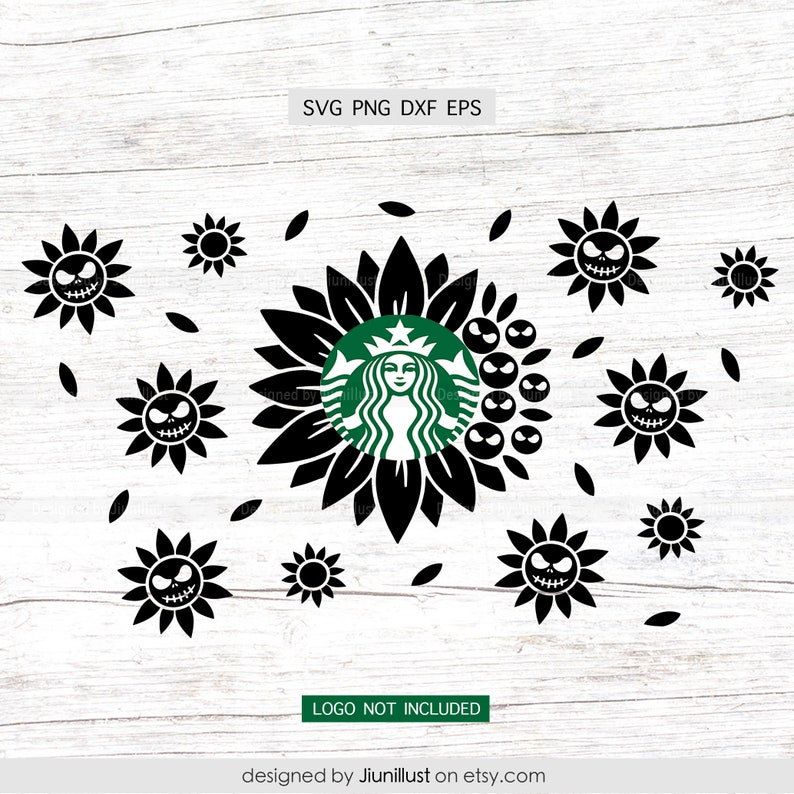Download Sunflower Starbucks Full Wrap for Venti Cold Cup Halloween ...
