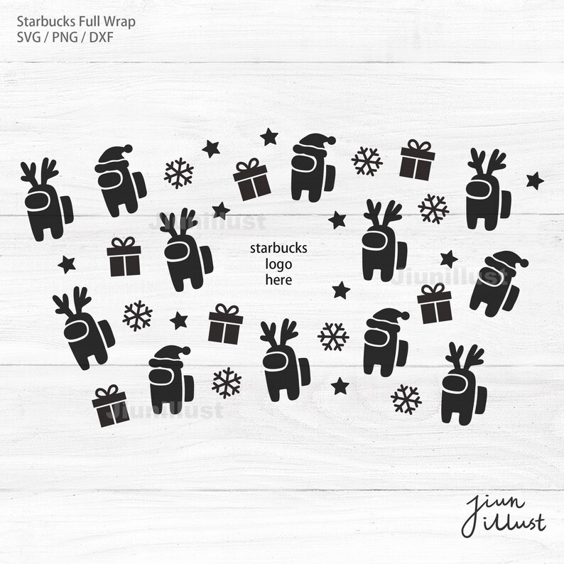 Download Christmas Among Us Starbucks Full Wrap SVG Gamer Starbucks ...