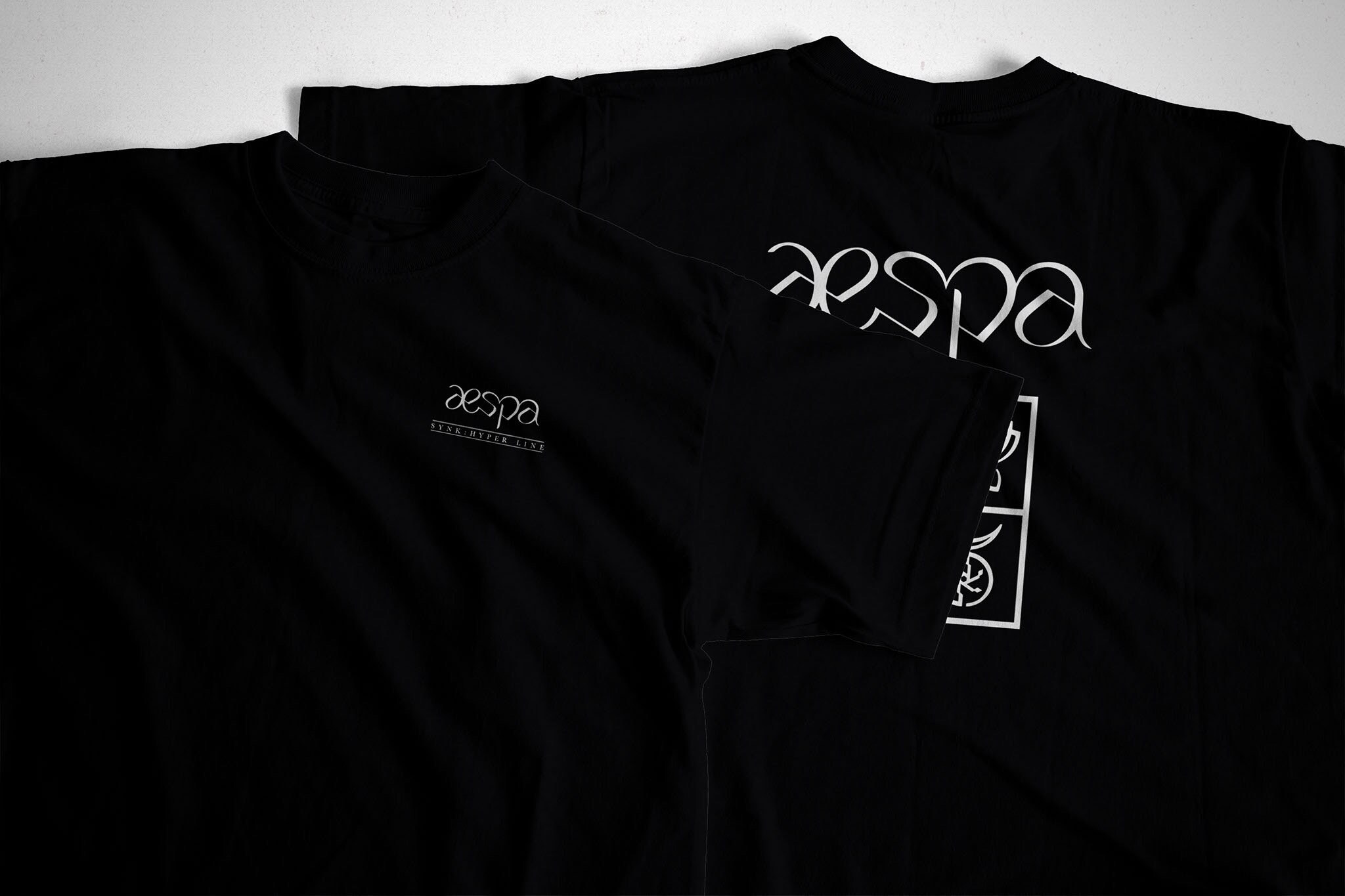aespa ファンミ HANDWRITING T-SHIRT aespa 2022 FAN MEETING MY SYNK. aespa OFFICIAL MD GOODS