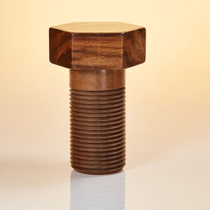 Large decorative screw made of walnut image 1