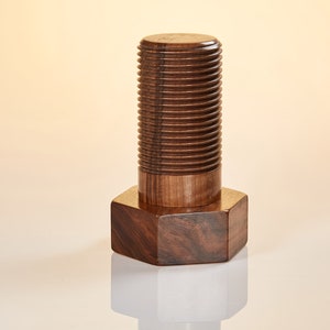 Large decorative screw made of walnut image 4