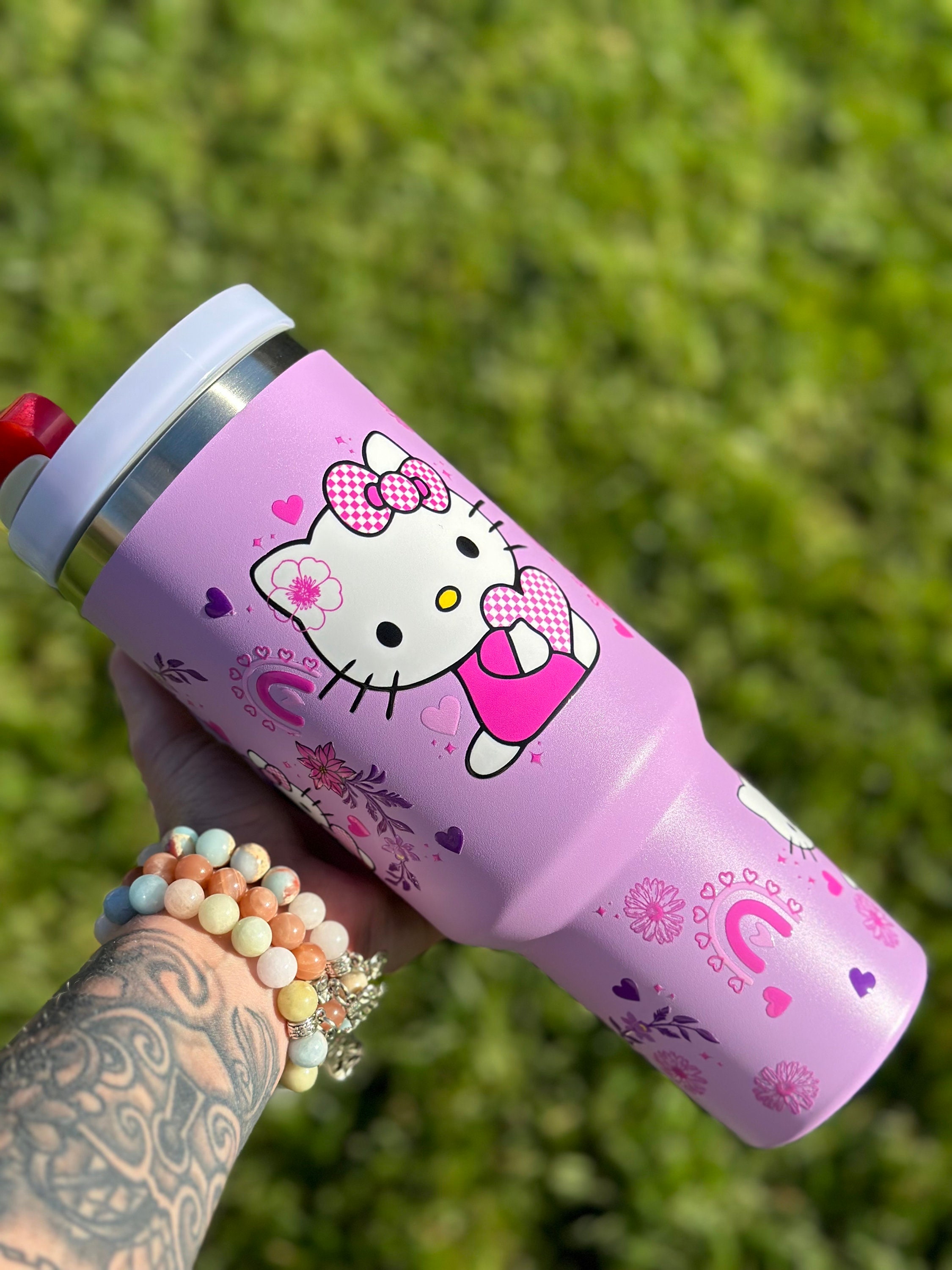 Hello Kitty Valentines Day Stanley Cup Dupe 40 Oz Pink Valentines