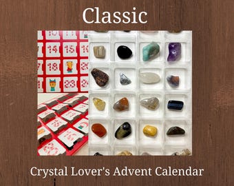 Crystal Advent Calendar: 24 Healing Gemstones - Mindful Holiday Countdown
