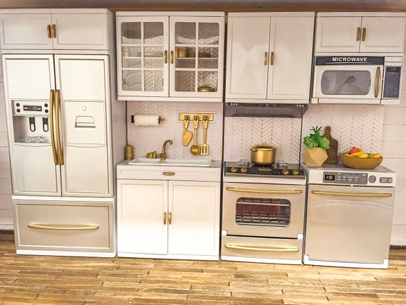 barbie doll in kitchen