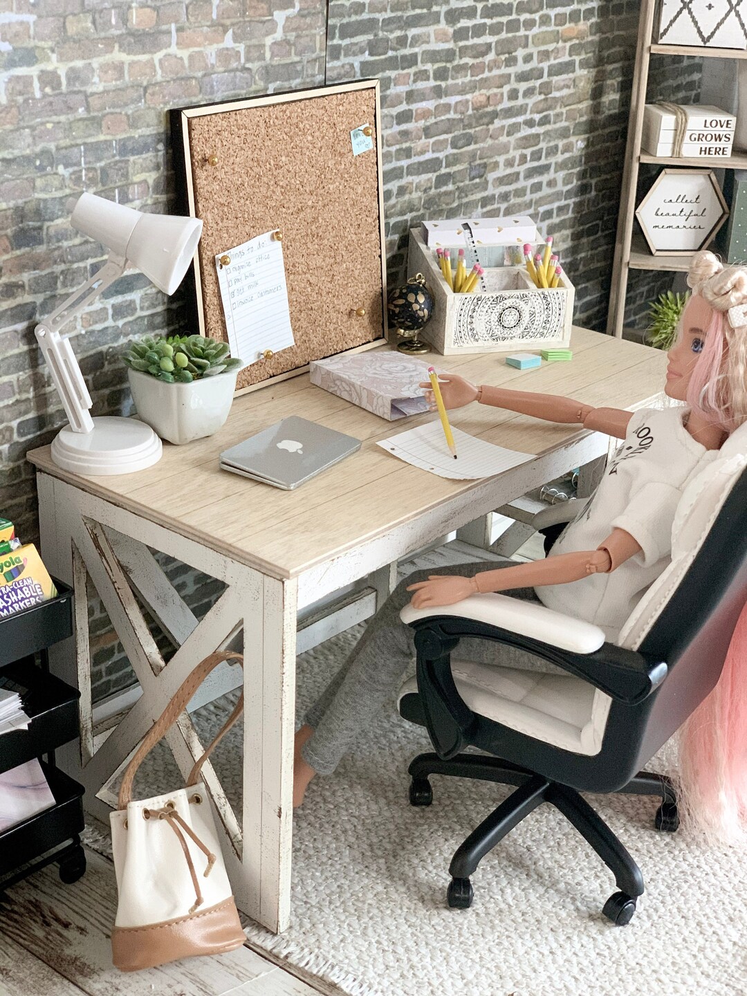 DIY Kit Miniature Desk Fashion Doll Desk Doll Furniture 1:6 - Etsy
