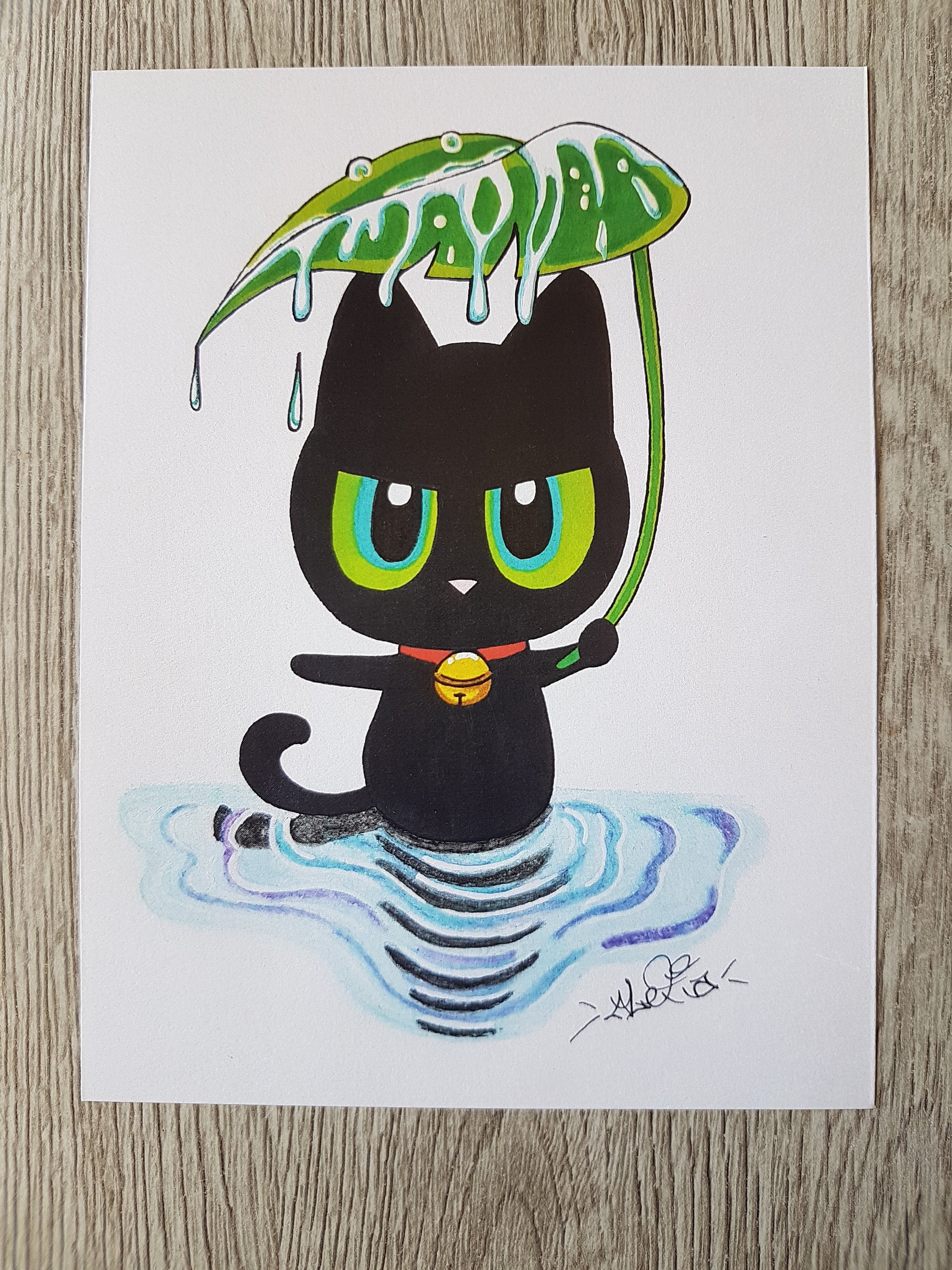 Kuro Neko Sous La Pluie