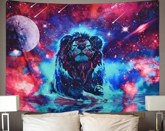 Lion Tapestry Etsy