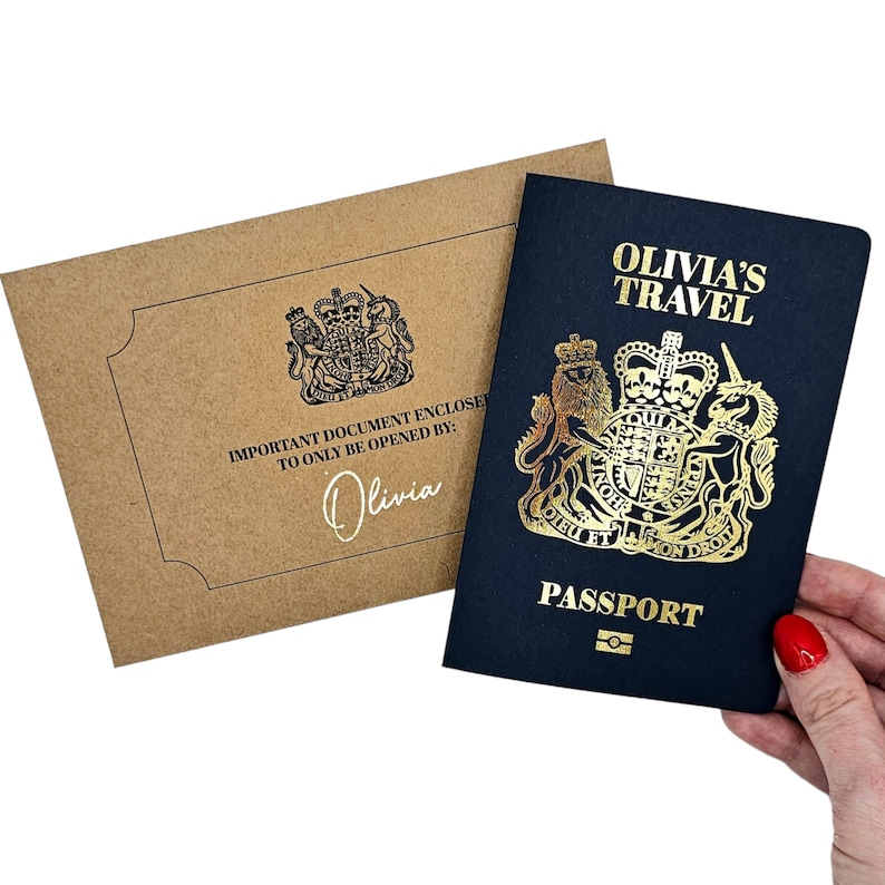 Cartão-presente surpresa para passaporte com raspadinha e revelação de bilhete de viagem em folha de ouro. Anúncio de feriado para namorados, aniversário, viagem de aniversário imagem 7