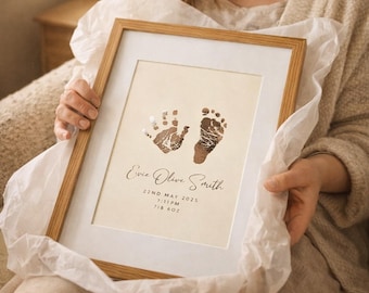 Personalised Baby Foil Print Hand & Footprints with Ink Kit