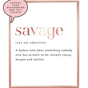 A4 A3 Glow Getter Dictionary Definition Foil Print Funny Etsy