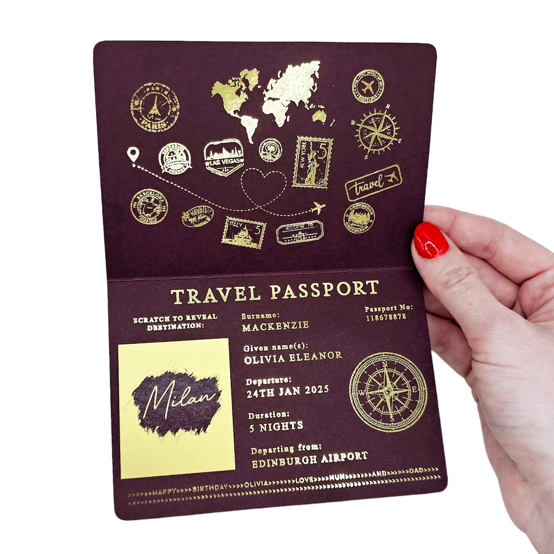 KOKO&LORA® Travel Voucher - Passport With Scratch Sticker - For Writing - View #4
