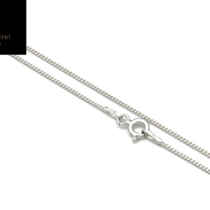 925 Sterling Silver Curb genuine necklace 1mm 14 16 18 20 22 24 26 inch and wholesale now MADE IN ITALY image 2
