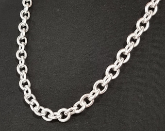 11 MM Solid 925 Sterling Silver ROLO BELCHER Chain Mens Boys Necklaces Italian Style Heavy