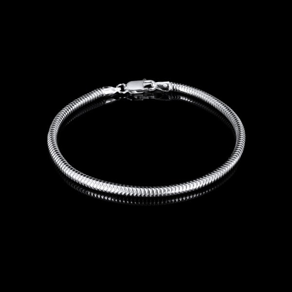 3mm solid sterling silver 925 italian snake link chain necklace bracelet anklet HALLMARKED for her for him