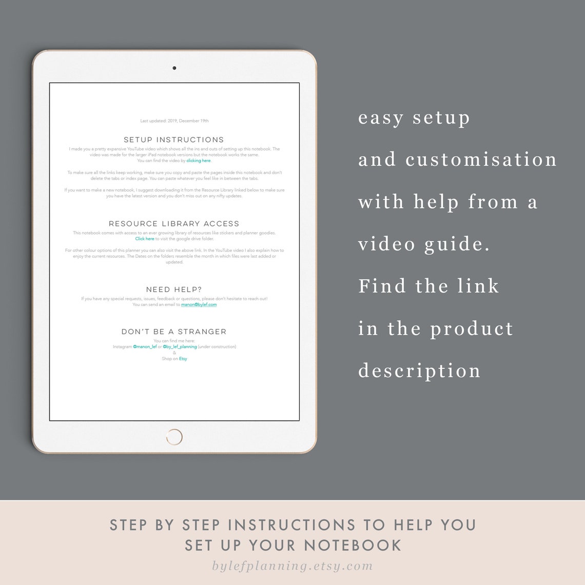 Goodnotes Notebook iPad Mini Optimized. Goodnotes Bullet Journal