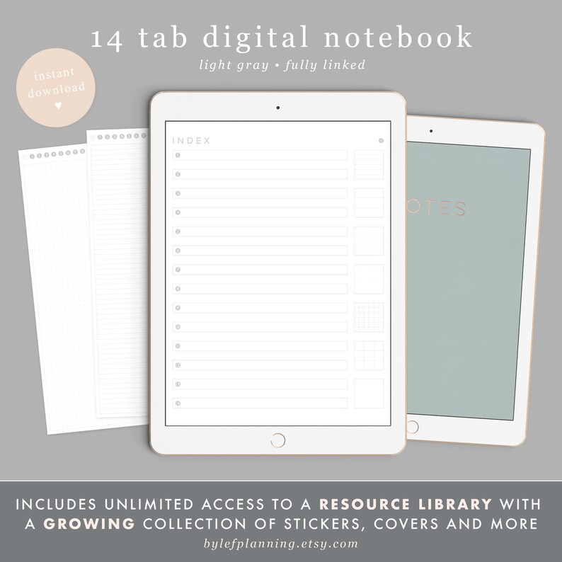 Digital Notebook, Goodnotes Notebook, Digibujo, Notability Notebook