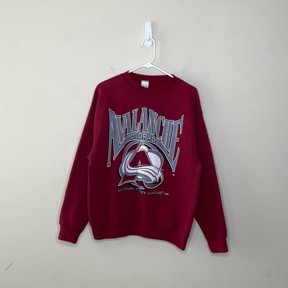 Vintage NHL (CCM) - Colorado Avalanche Spell-Out Crew Neck Sweatshirt 1990s  X-Large – Vintage Club Clothing