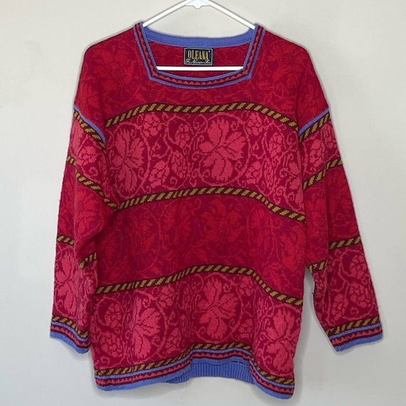 Vintage Oleana The Norwegian Story Sweater 100% P… - image 1