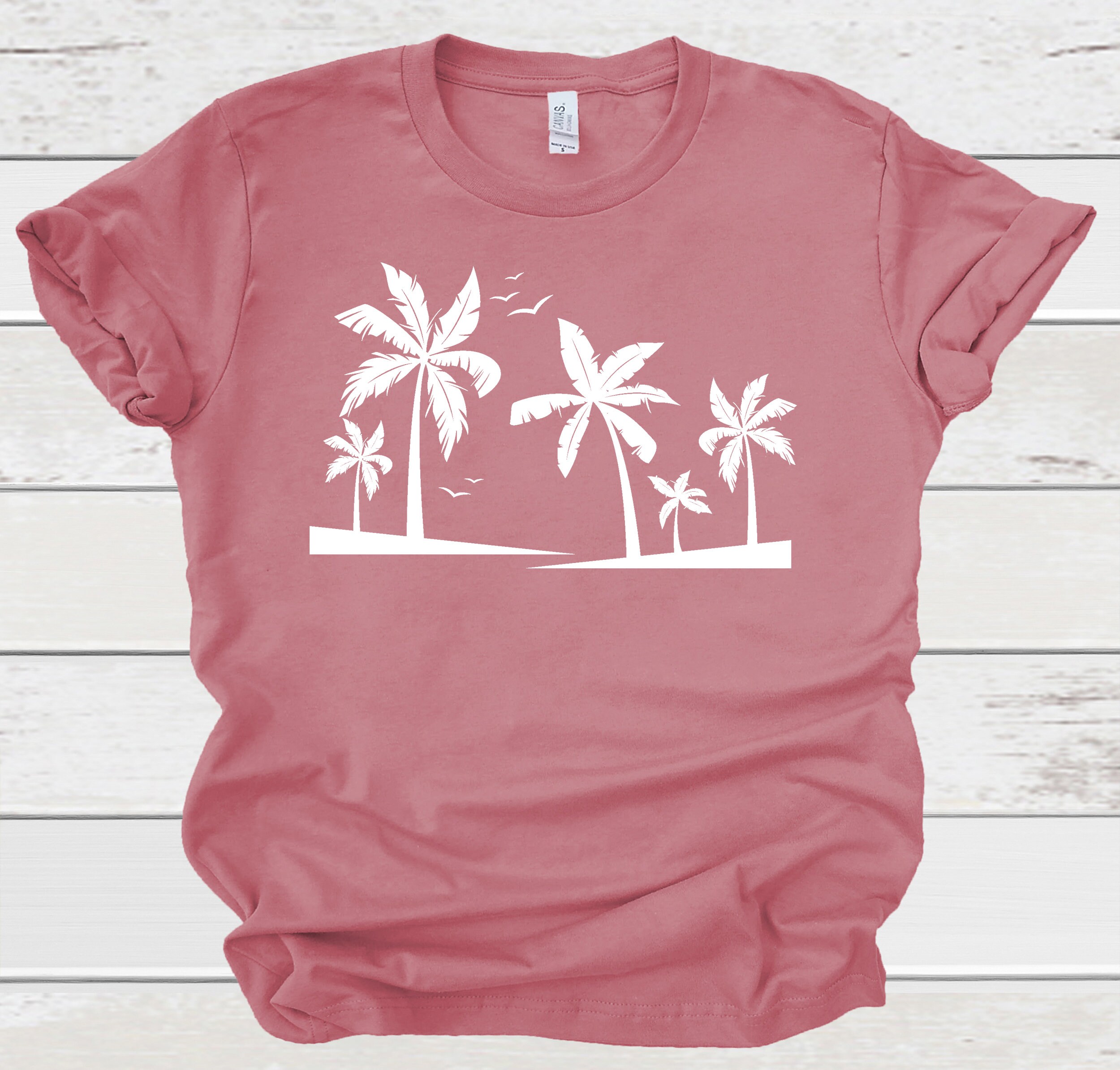 Palm Shirt Palm Tree T Shirt Beach Summer Vacation Shirt Etsy