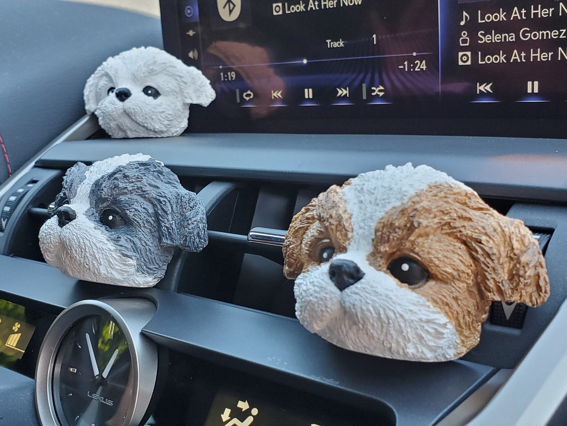 Shih Tzu/Maltese dog Car Air Freshener/Plaster Diffuser/Car Etsy