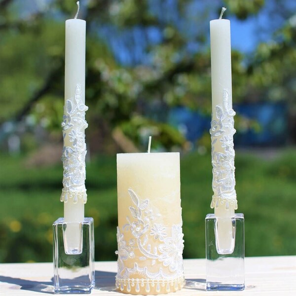 Wedding Candle Set Etsy
