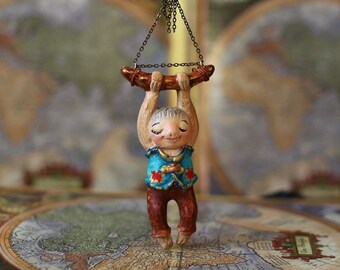 Christmas  Tree Decoration, Exclusive Christmas Sloth-Boy, Unique Christmas Gift
