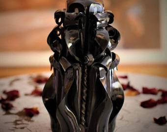 Carved Black Candle 6.7'' - Perfect Halloween Gift & Decor-Oscar Candles