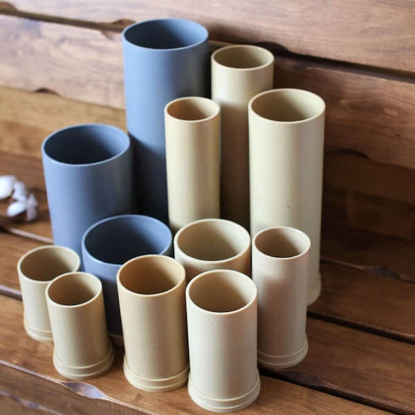 Stampi per candele cilindrici, stampi per candele a colonna 34 diverse dimensioni, forme in plastica per candele a colonna
