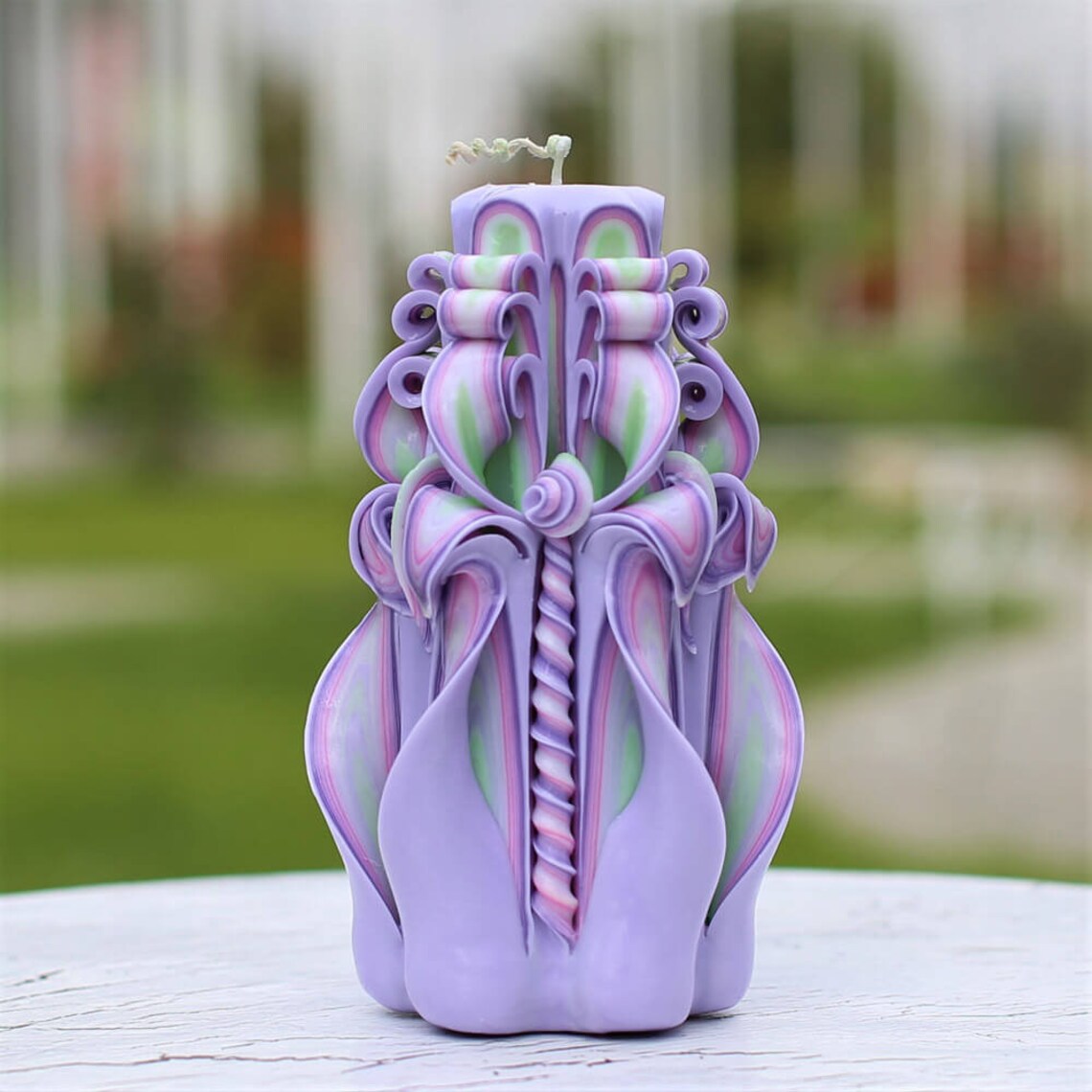 Hand Carved Candles Purpleamazing Candle Gift for Etsy