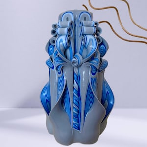 Carved Candles Interior-Hand Decorative Pillar Candles-Christmas Presents for Mom, Dad, Wife-Oscar candles