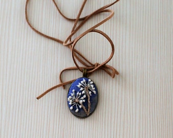 Cute Handmade Embroidery Pendant Flower-Amazing Pendant for Women-Mothers Day Gift