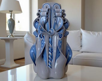 Carved Candles Interior-Hand Decorative Pillar Candles-Christmas Presents for Mom, Dad, Wife-Oscar candles